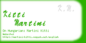 kitti martini business card